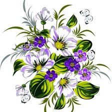 Оригинал схемы вышивки «цветы» (№2140521)