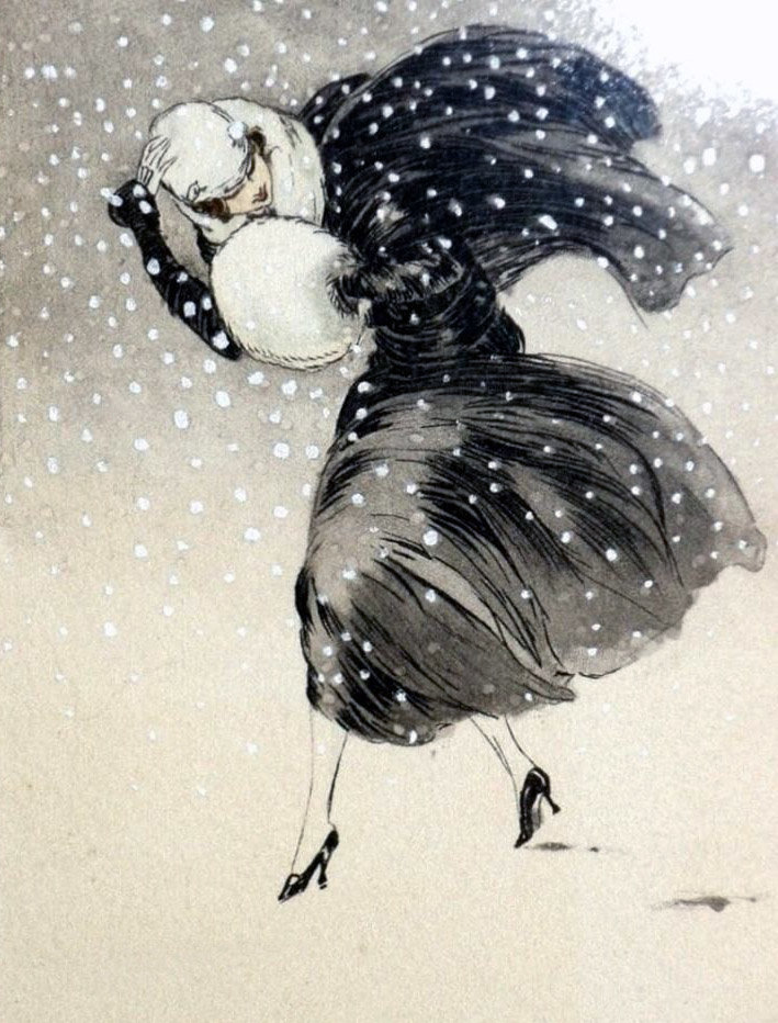 №2140551 - дама, зима, ветер - оригинал