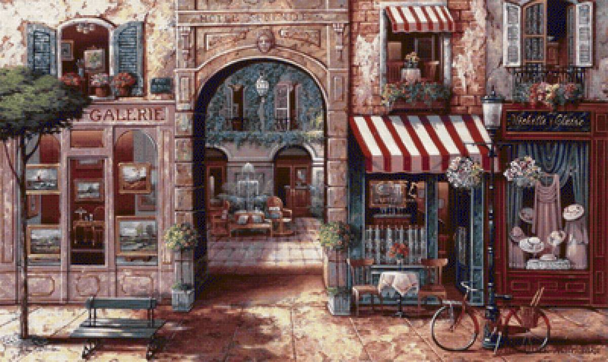 ДЖОН ПАТРИК О'БРАЙЕН. ДВОРИК С ФОНТАНОМ - здания, помещения - предпросмотр