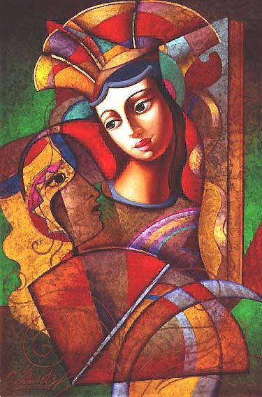 художник Олег Живетин - портрет, девушка, живопись - оригинал