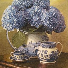 Схема вышивки «HORTENSIAS»