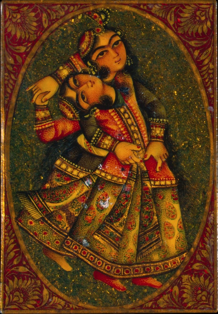 Иранская фреска. Влюблённые - фреска, влюбленные, иран - оригинал