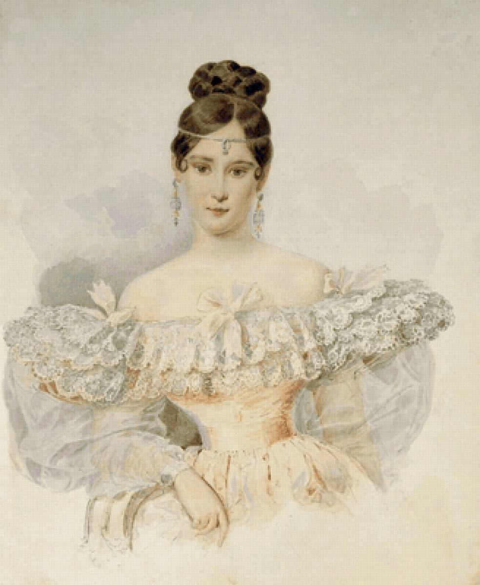 Карл Брюллов. Портрет Натальи Гончаровой - живопись, портрет, 19 век, девушка, женщина - предпросмотр