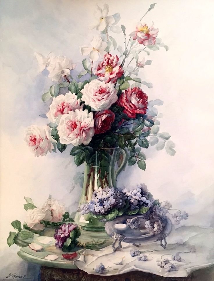 букет - картина, цветы - оригинал