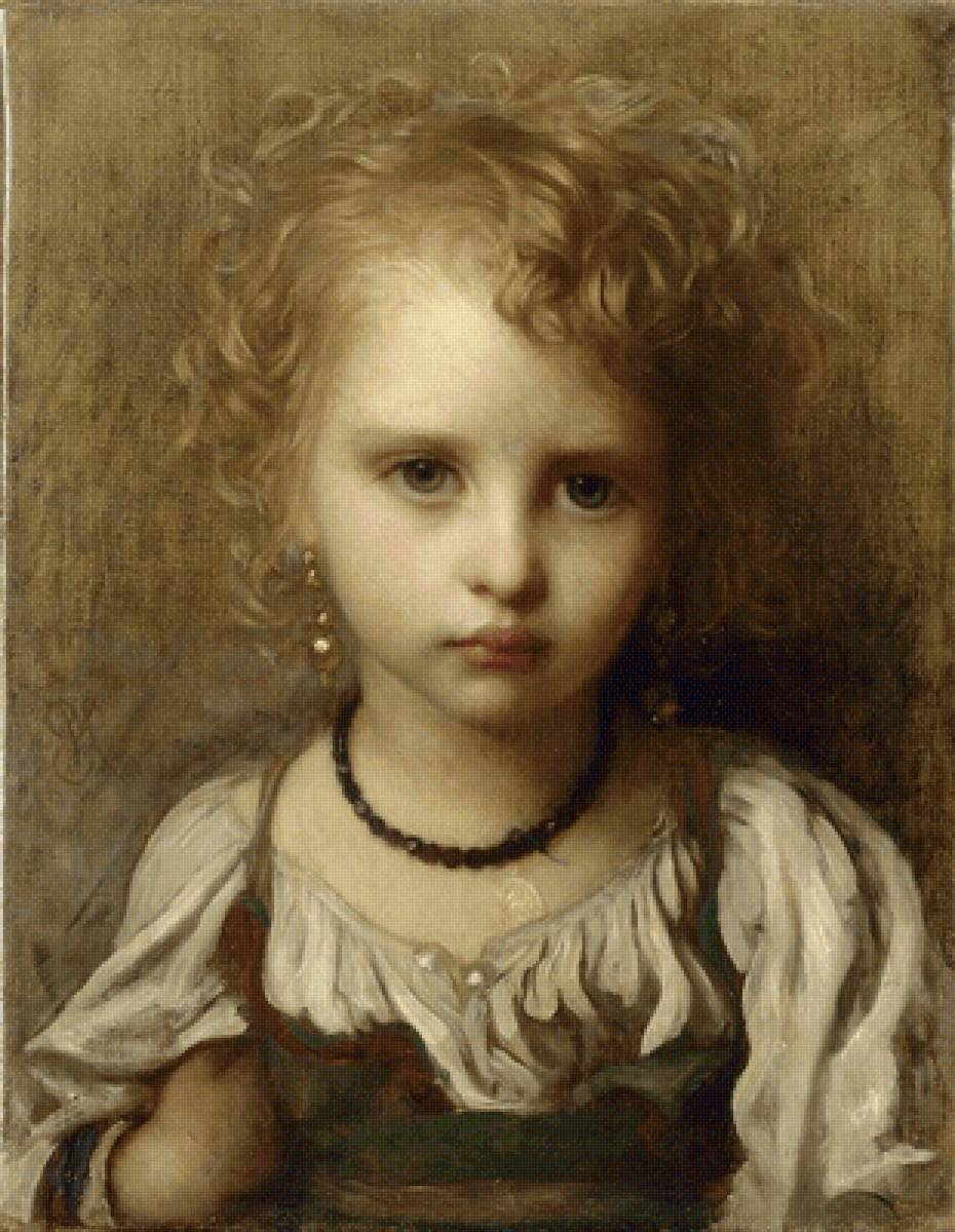 Портрет девочки. Антуан Огюст Эрнест Эберт - девочка, живопись, портрет, 19 век - предпросмотр