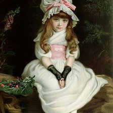 Схема вышивки «Портрет девочки. John Everett Millais»