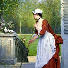 Схема вышивки «Служанка. Джозеф Карауд»