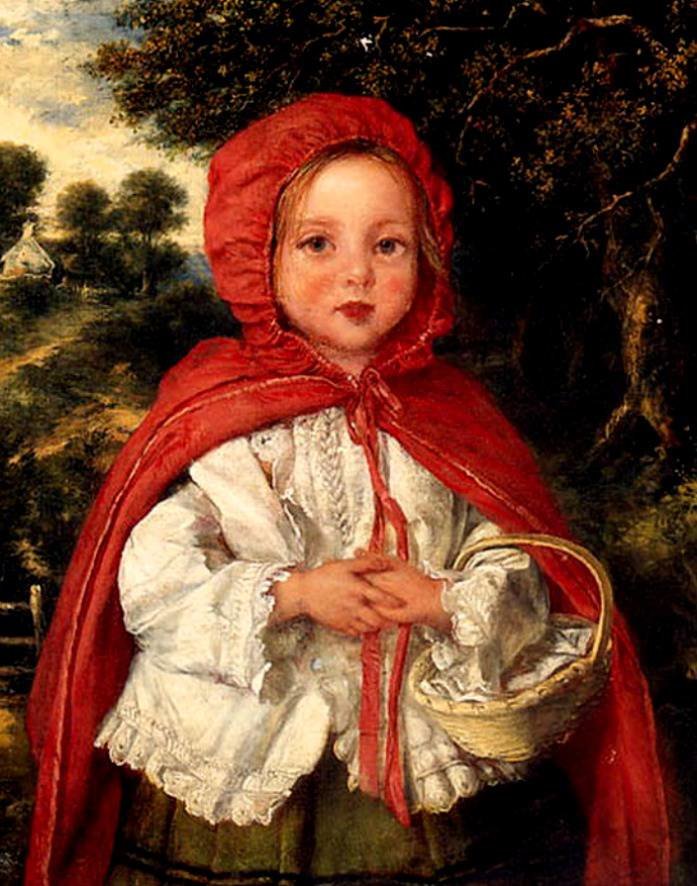 Красная шапочка. Circle of William Hemsley. - девочка, живопись, портрет, 19 век - оригинал