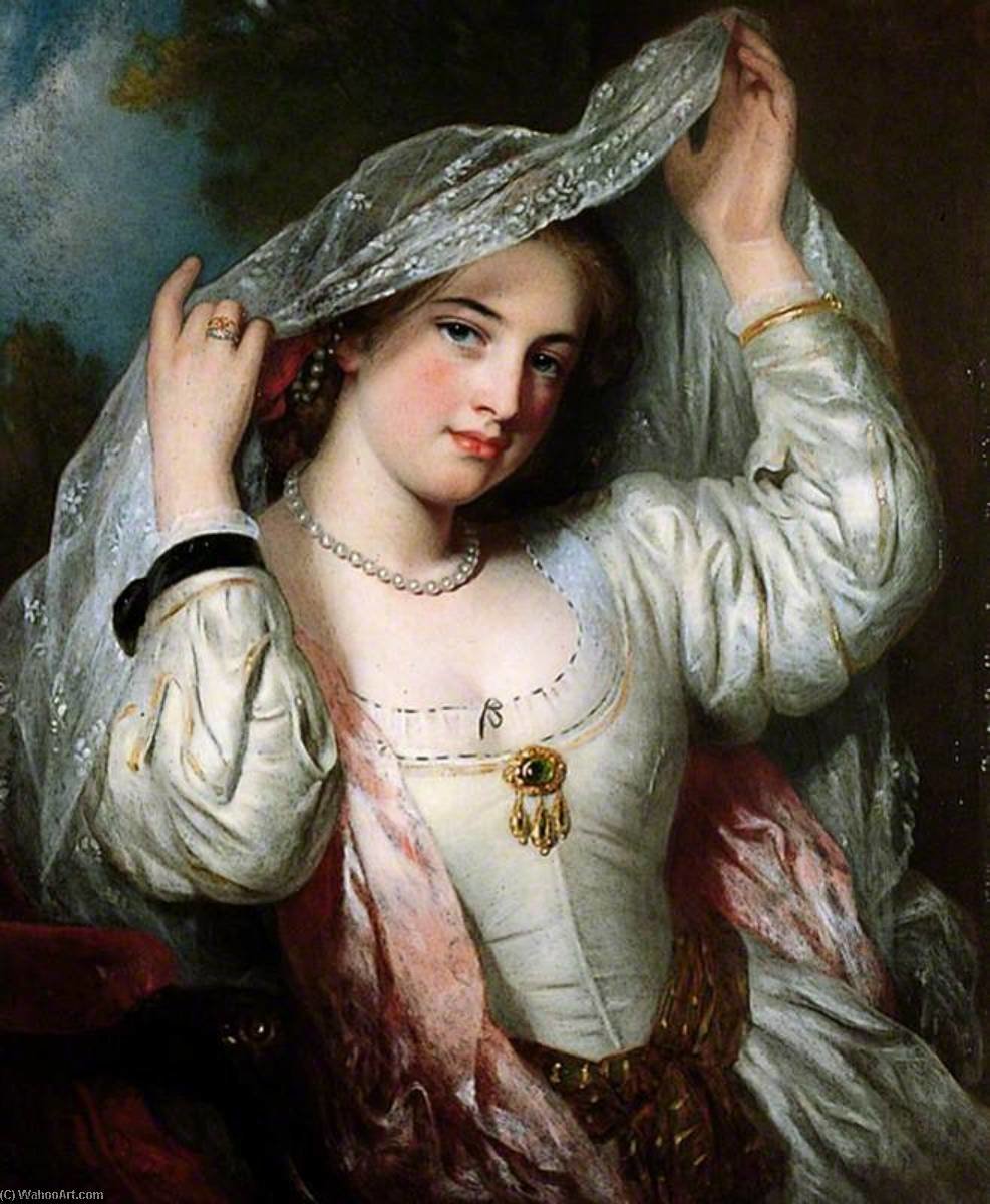 Чарльз Бакстер. Оливия - живопись, девушка, портрет, 19 век - оригинал