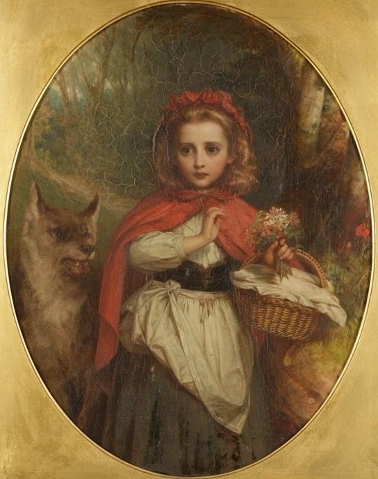 Томас Френсис Дикси. Красная шапочка - девочка, 9 век, живопись - оригинал