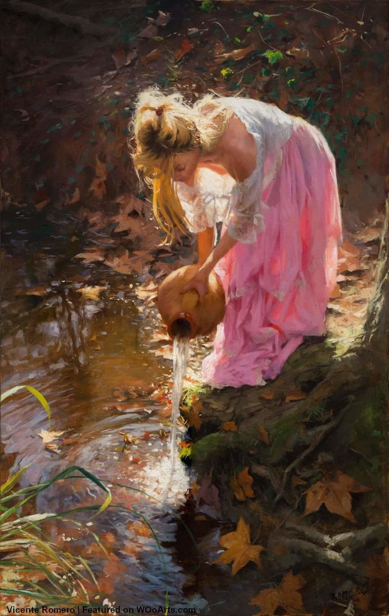 Девушка у ручья - оригинал