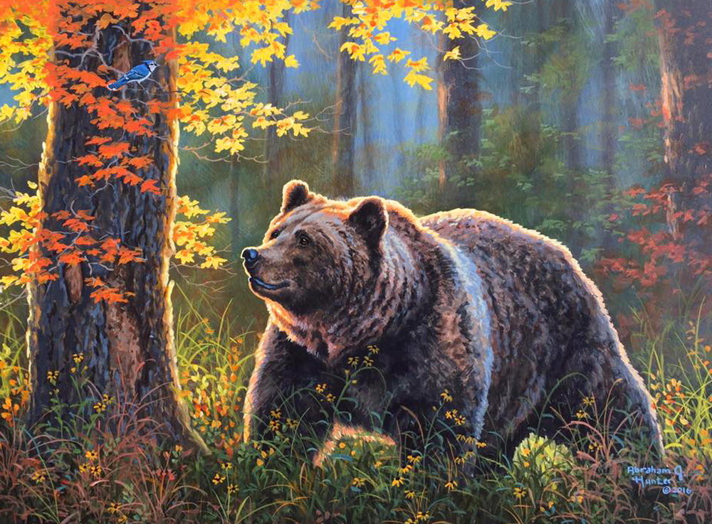 №2142520 - лес, дерево, птичка, мкдведь - оригинал