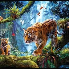 Схема вышивки «В джунглях»