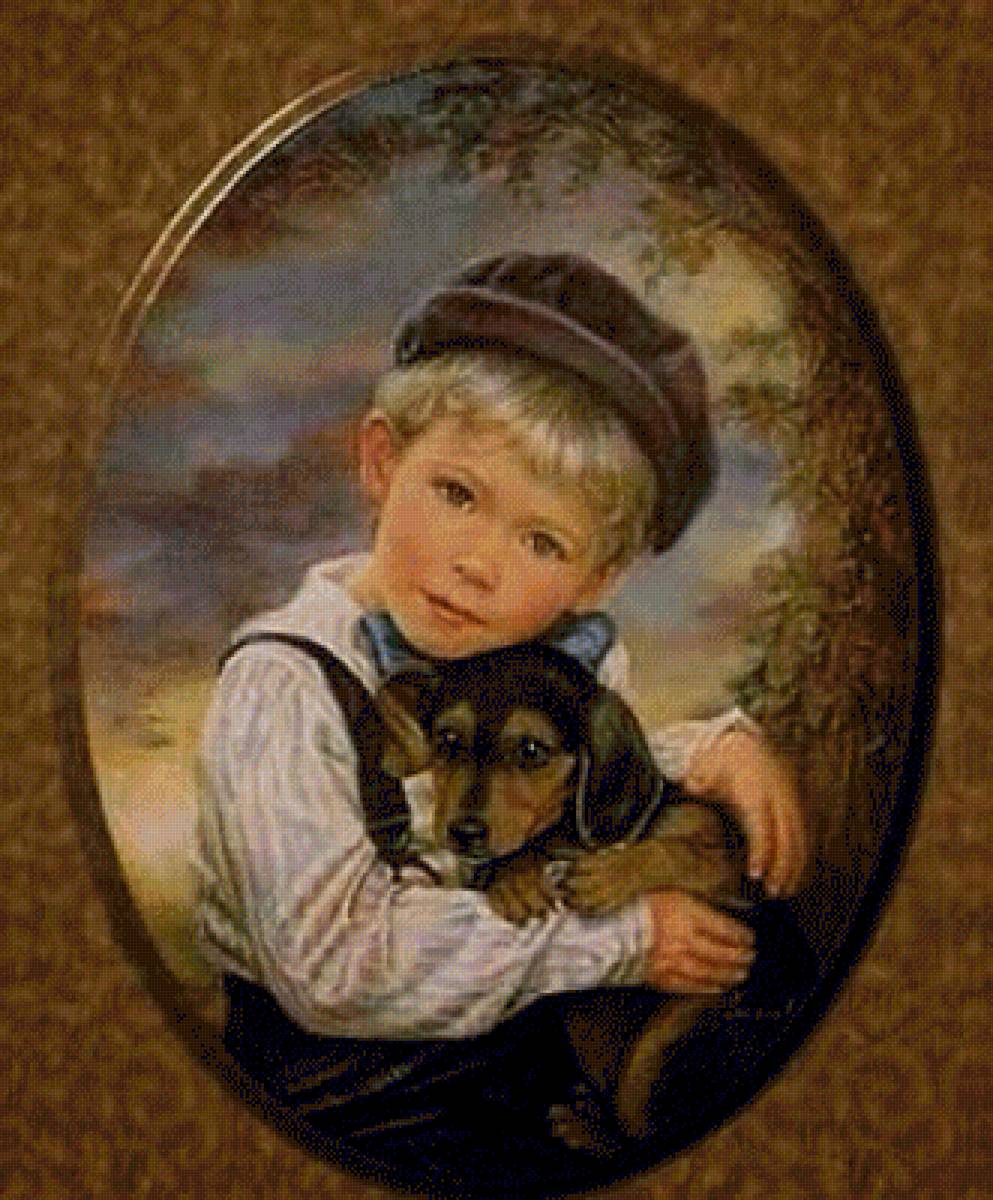 niño con perro - niños - предпросмотр