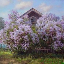 Схема вышивки «Сиреневый рай»