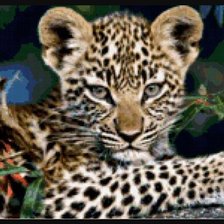 Схема вышивки «гепардик»