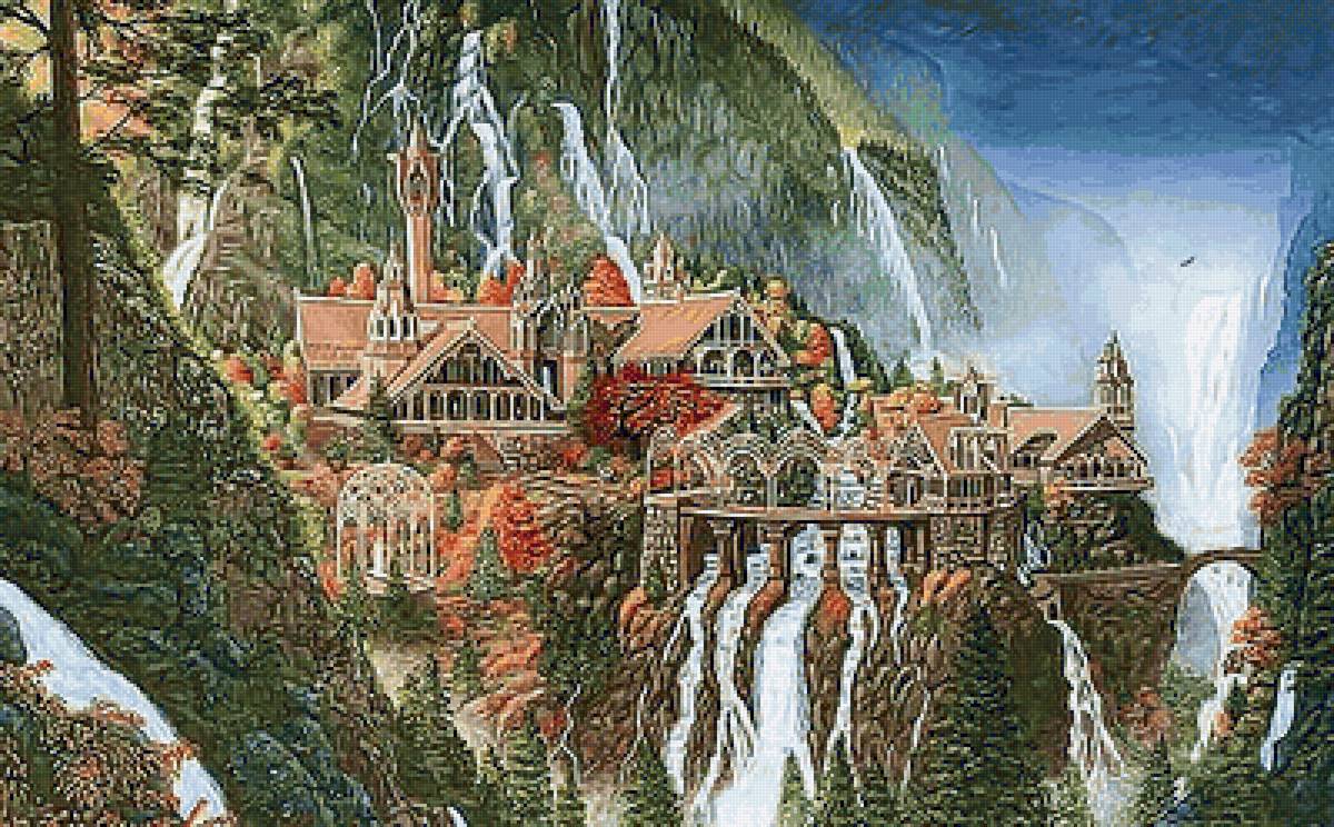 Ривенделл - ривенделл, фэнтези, эльфийский замок, властелин колец - предпросмотр