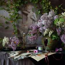 Схема вышивки «натюрморт с сиренью»