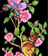 Оригинал схемы вышивки «Пано "Бабочки"» (№2148107)