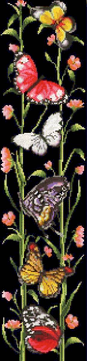 Пано "Бабочки" - бабочка, цветы - предпросмотр