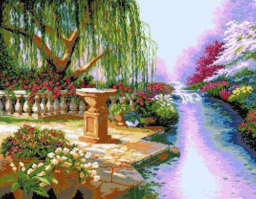 Берег мечтаний - сад, цветы, пейзаж, природа - оригинал