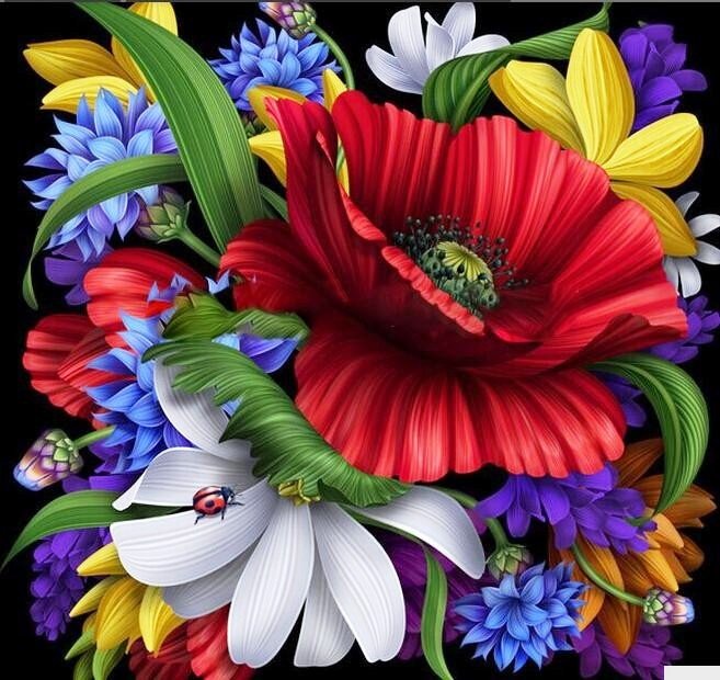 Цветы - букет, цветы - оригинал