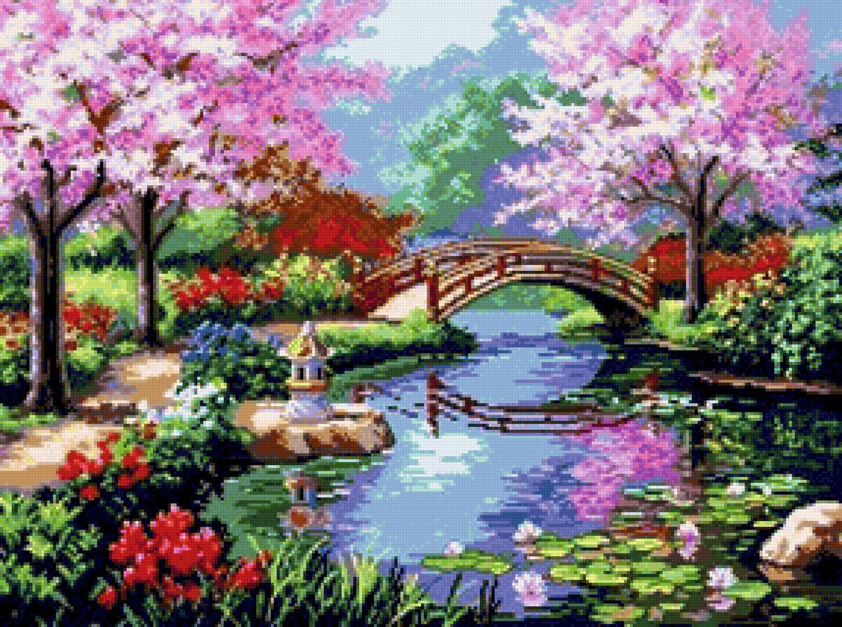 Цветущий сад - сад, цветы, весна - предпросмотр