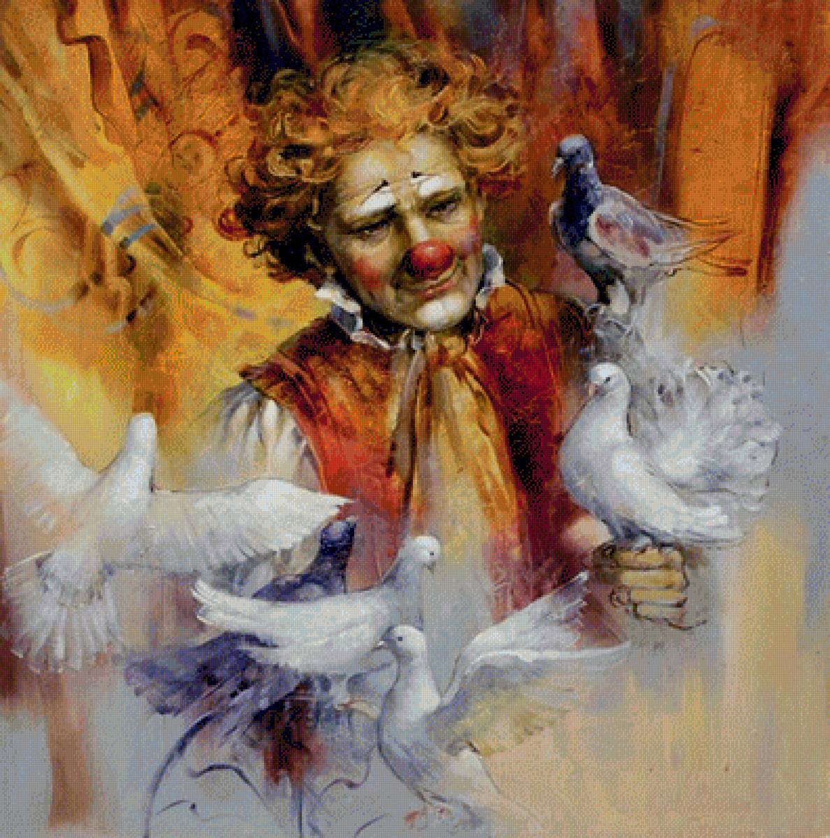 payaso con palomas - payasos - предпросмотр