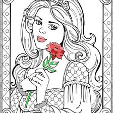 Схема вышивки «дева с розой»
