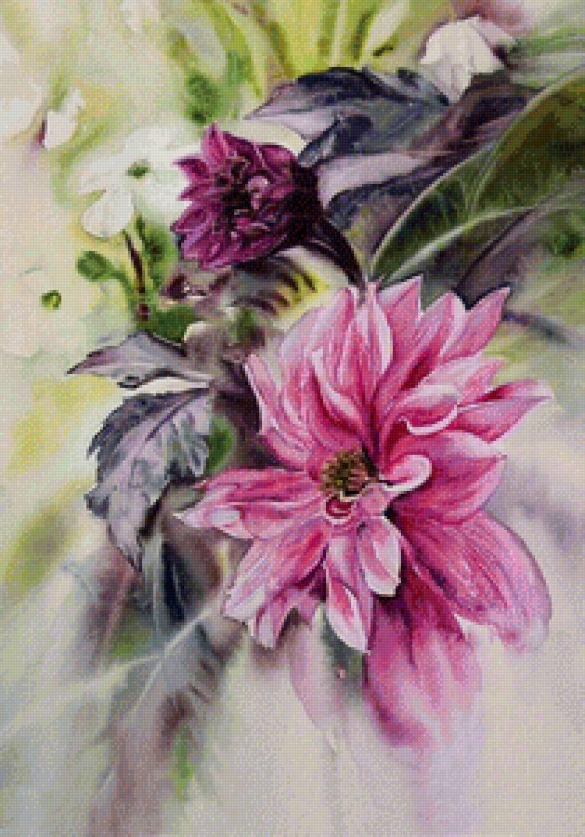 цветы - акварель - предпросмотр