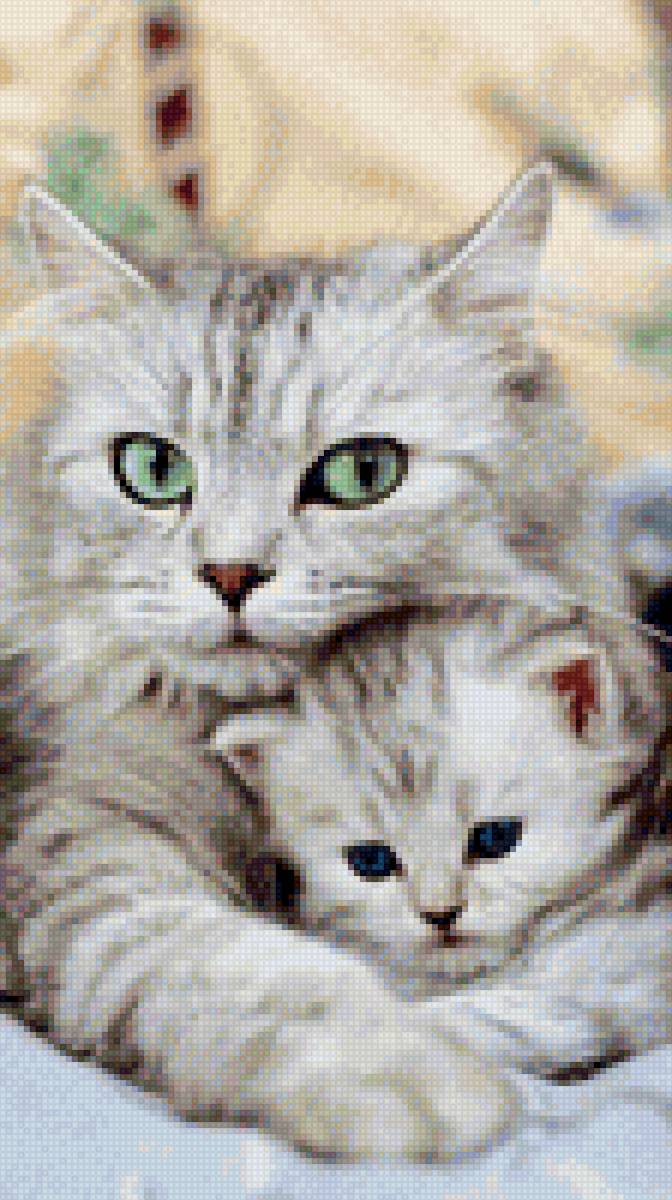 Мамина любовь - животные, кошки - предпросмотр