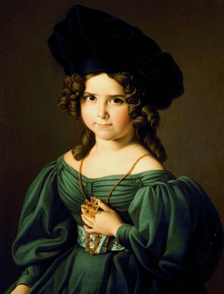 Zacarías González Velázquez. Портрет Матильды Кобос - портрет, девочка, 19 век, живопись - предпросмотр
