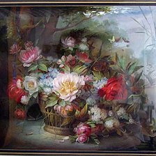 Схема вышивки «настурция и флоксы»