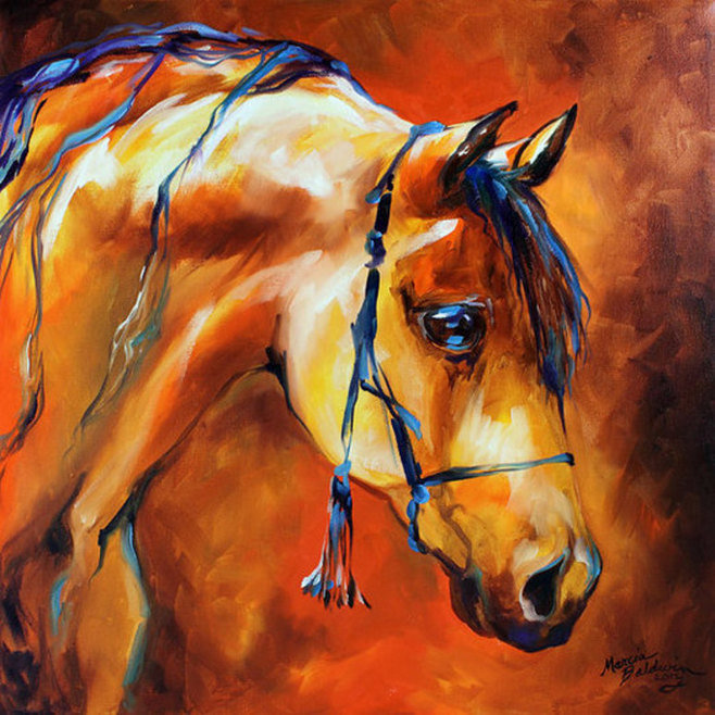 цирковая лошадь - природа, живопись, конь, лошади, лошадь, кони - оригинал