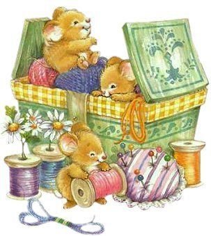 мышки рукодельницы - мышата - оригинал