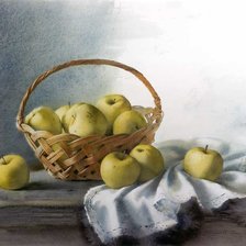 Схема вышивки «manzanas en cesta»