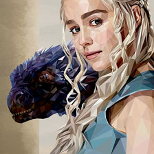 Схема вышивки «девушка с драконом»