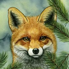 Схема вышивки «Рыжая красавица»