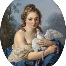 Девушка с голубем. Луи Жан Франсуа Лагрене