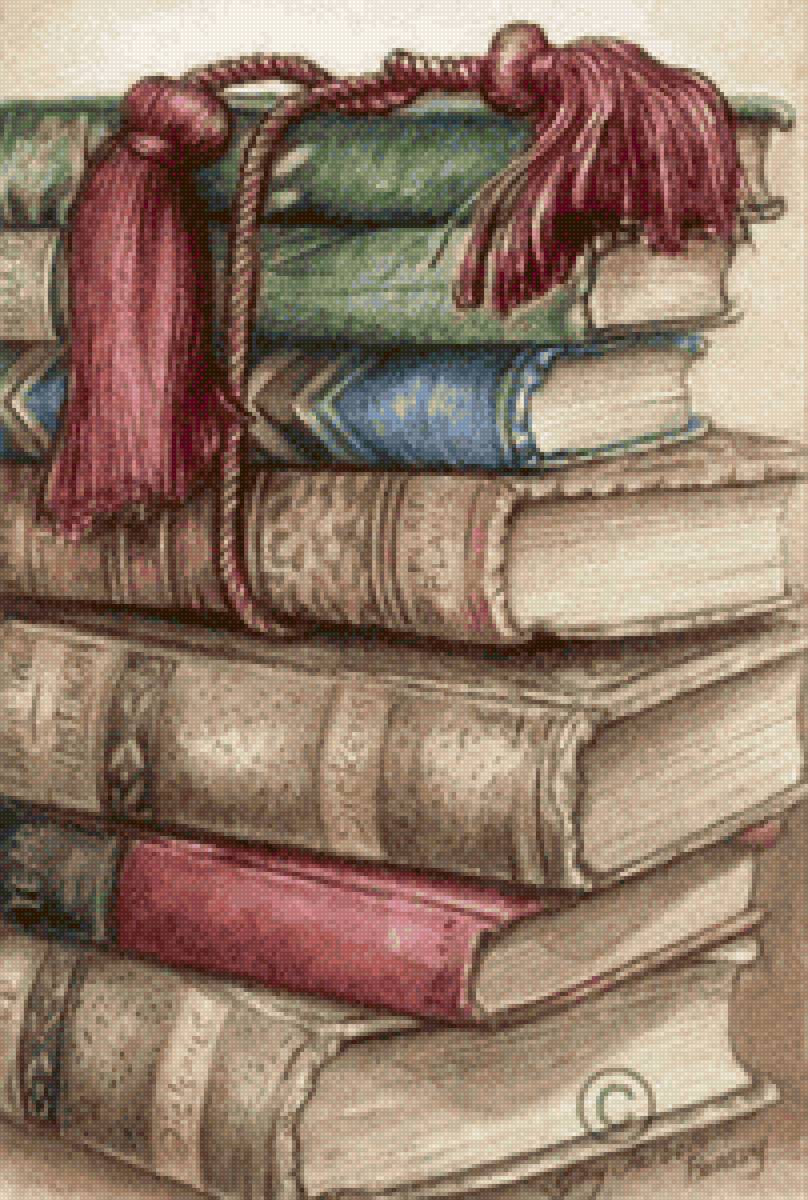 КНИГИ-1 - интерьер, книги - предпросмотр