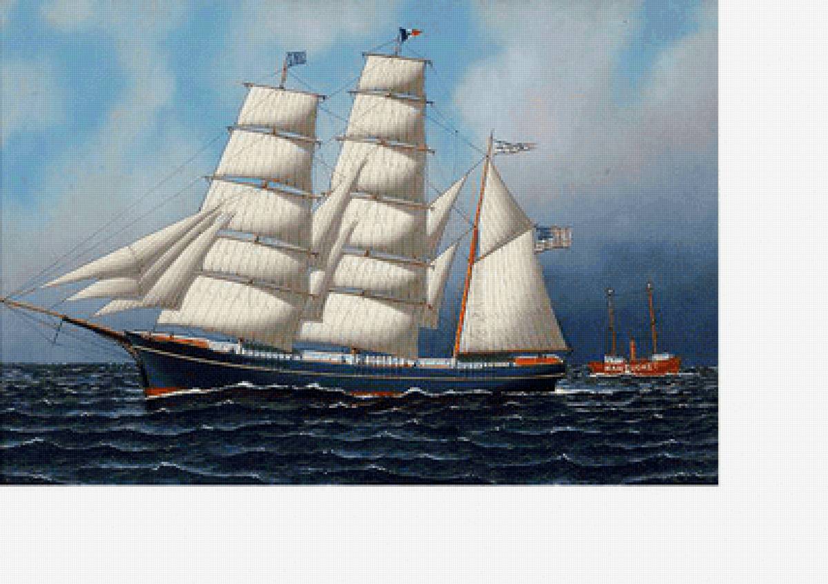 Бригантина - парусник, морское, корабль, море - предпросмотр