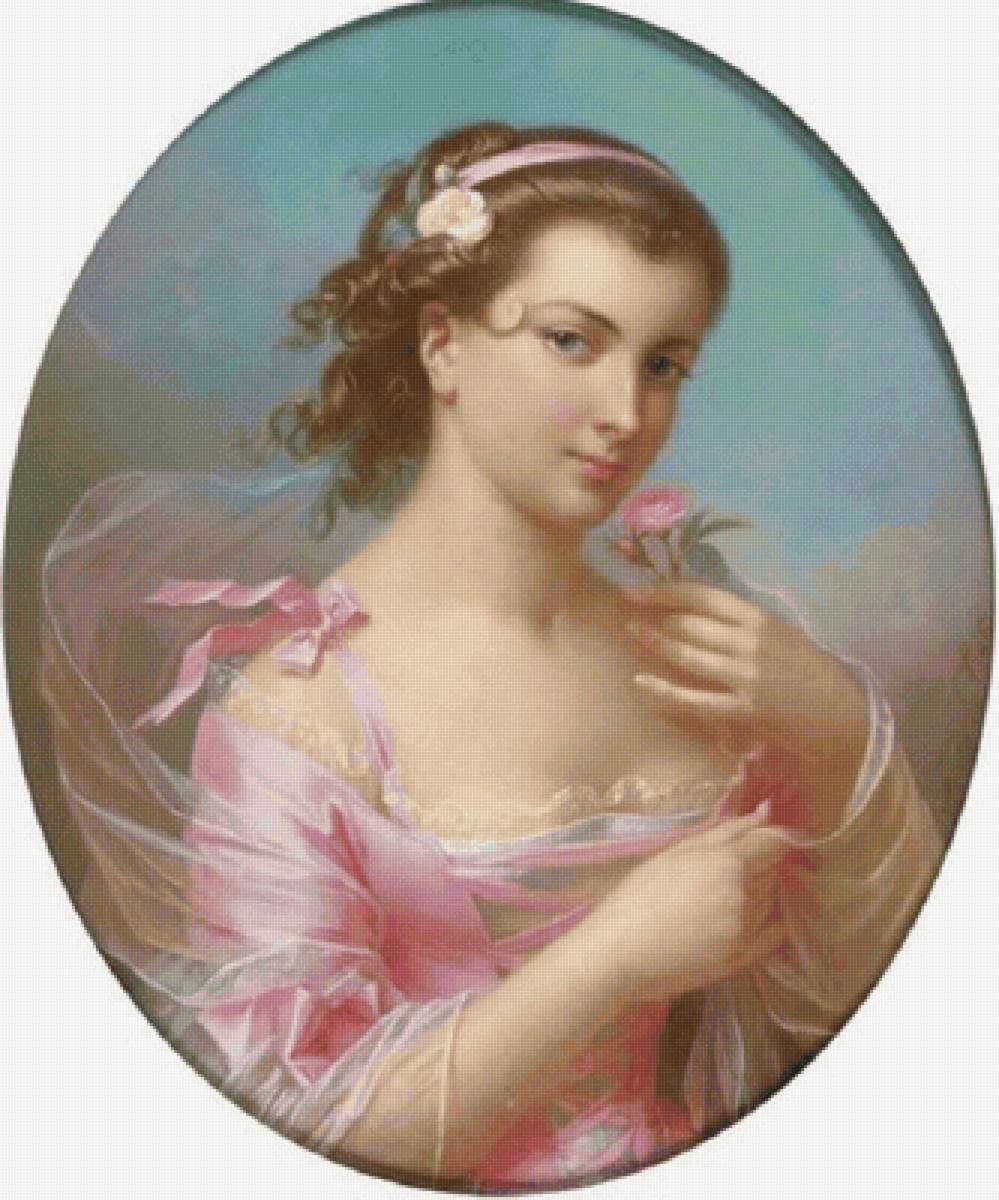 Девушка с розой.Theodore Fantin Latour - роза, живопись, 19 век, девушка, портрет - предпросмотр