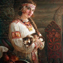 Оригинал схемы вышивки «Хозяюшка. Андрей Шишкин» (№2153054)