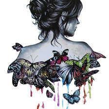 Схема вышивки «Девушка»