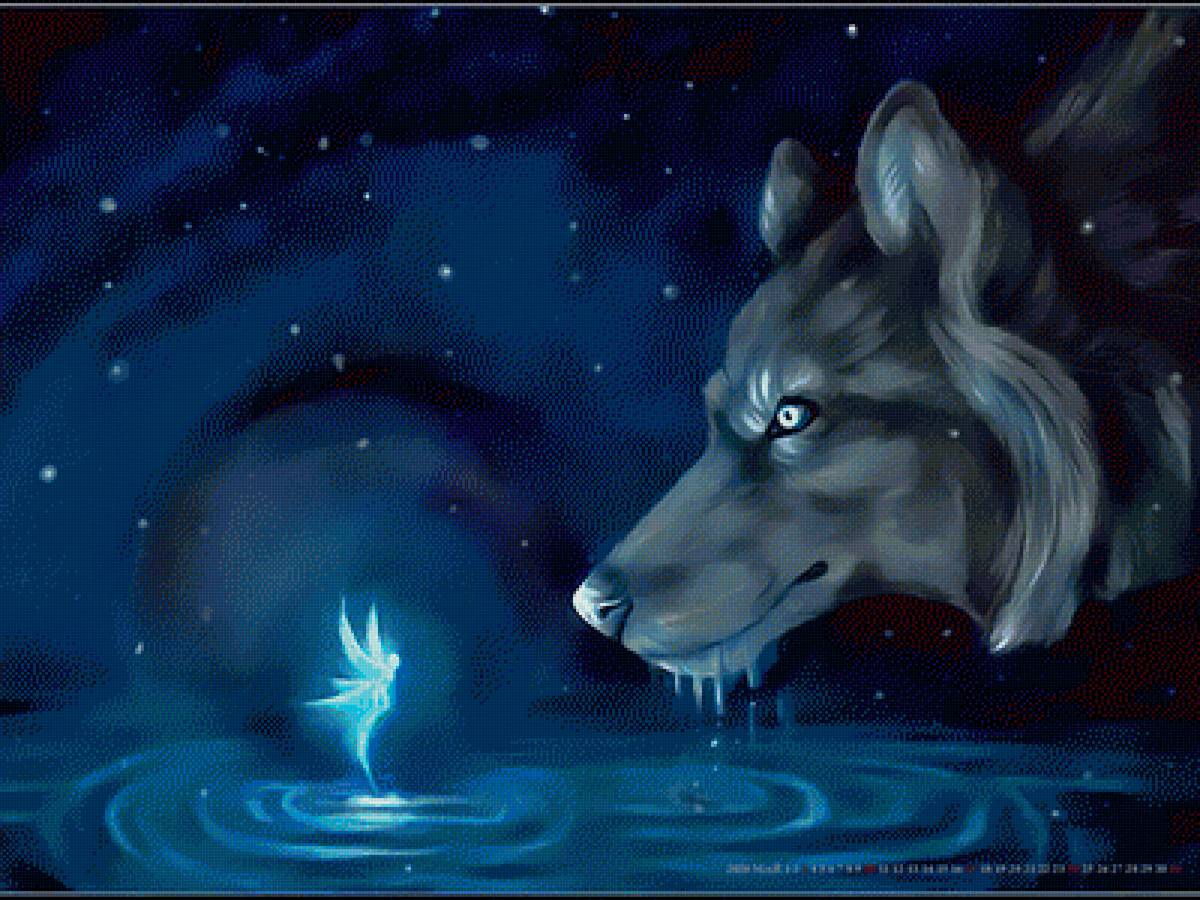 волк и фея - волшебство, фея, волк - предпросмотр