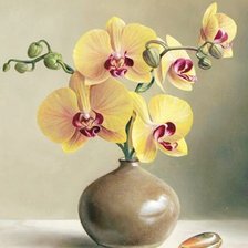 Оригинал схемы вышивки «Орхидеи» (№2153586)