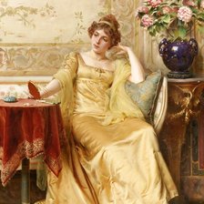 Схема вышивки «Грусть. Фредерик Сулакруа»