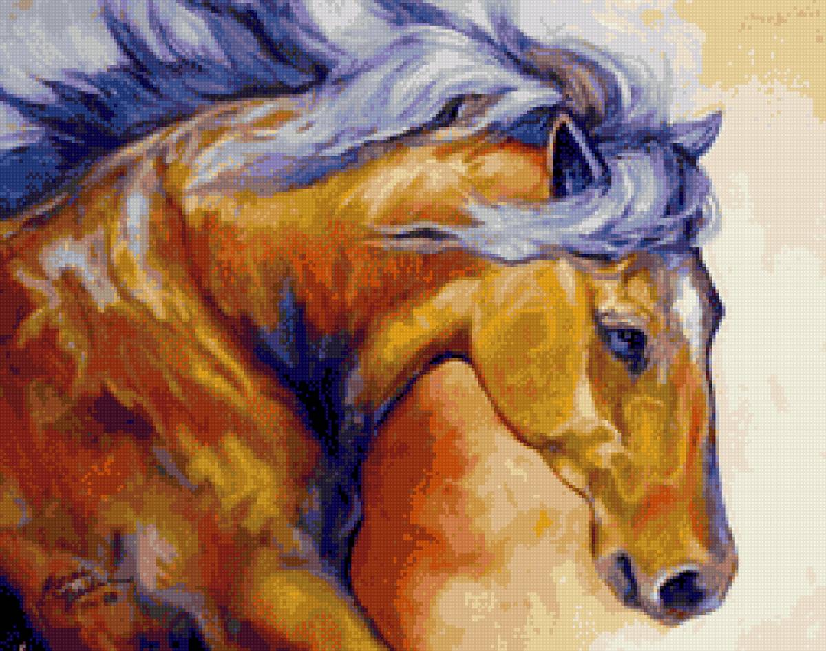 просто конь - настроение, живопись., природа, кони, лошадь, лошади - предпросмотр