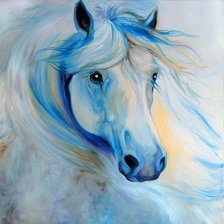 голубая лошадь