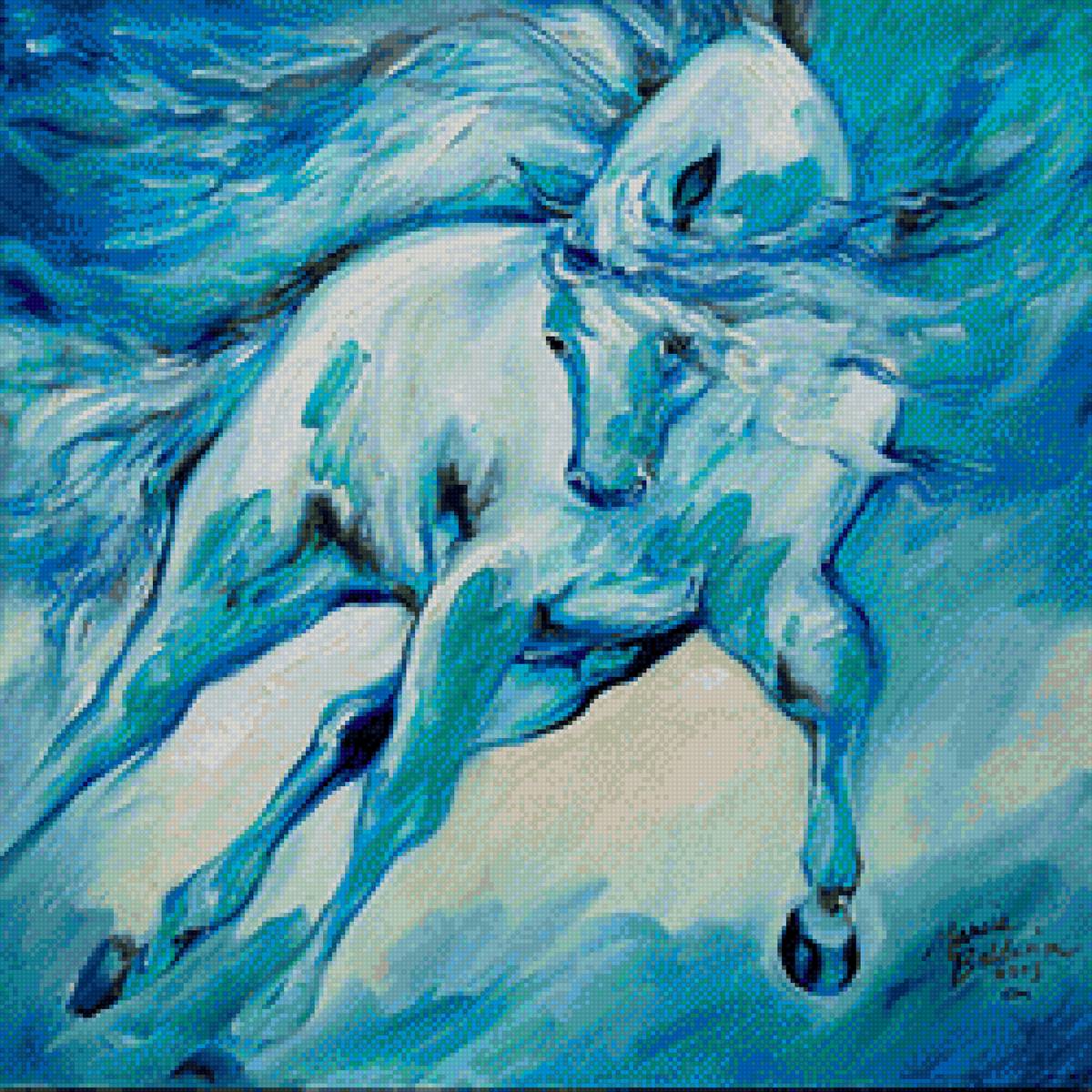 Аллюр - лошадь, живопись., настроение, кони, природа, лошади - предпросмотр